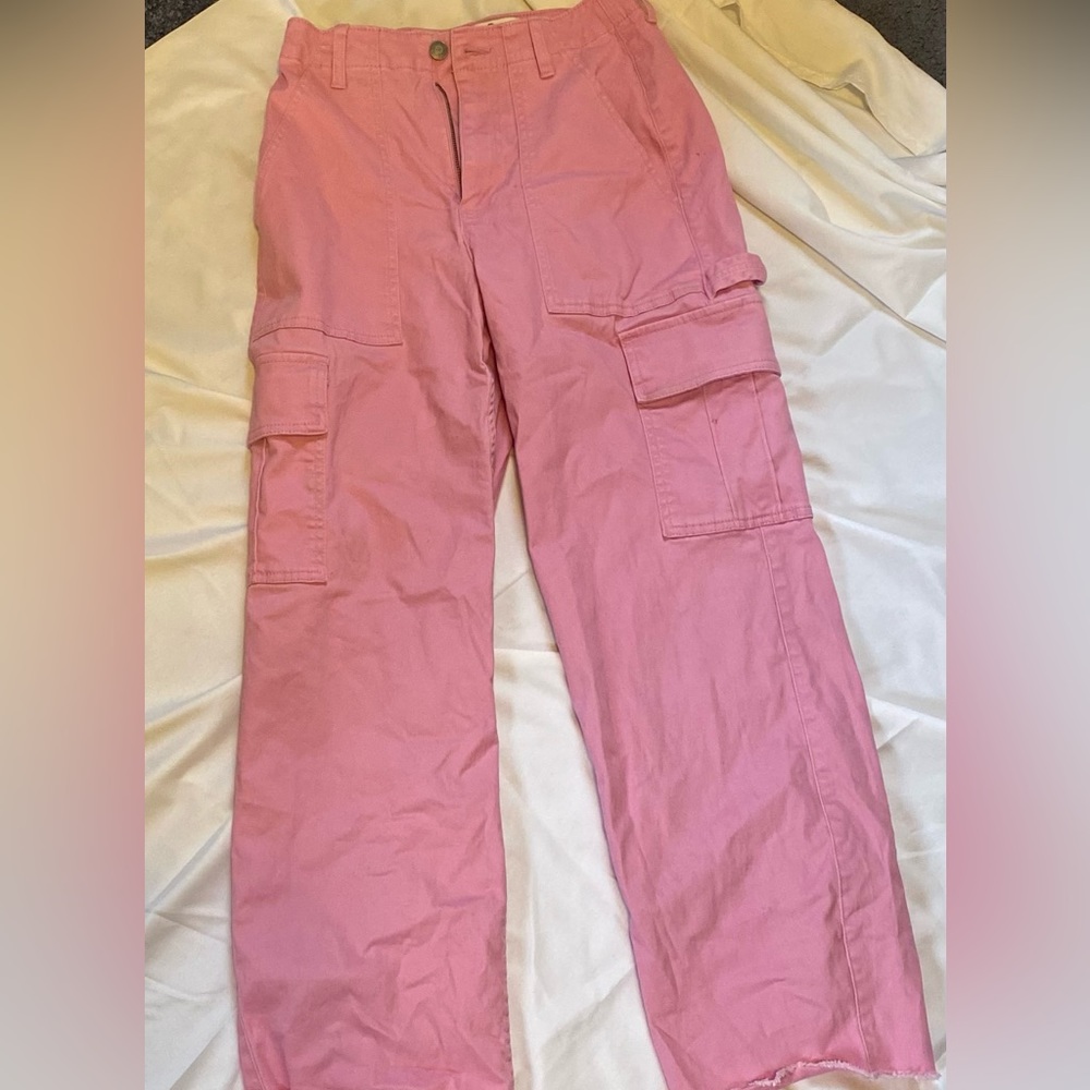 Bright Pink Hollister cargo pants